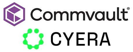 Commvault and Cyera logos
